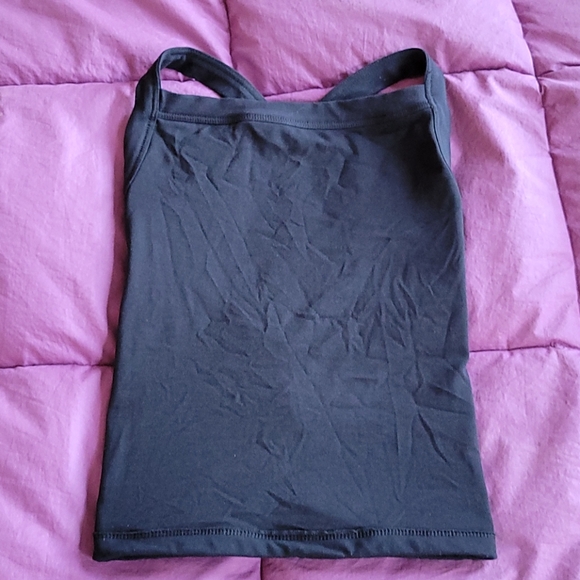 Brasil Sul wide strap criss-cross low ballet-style back black camisole top S/M - Picture 5 of 6